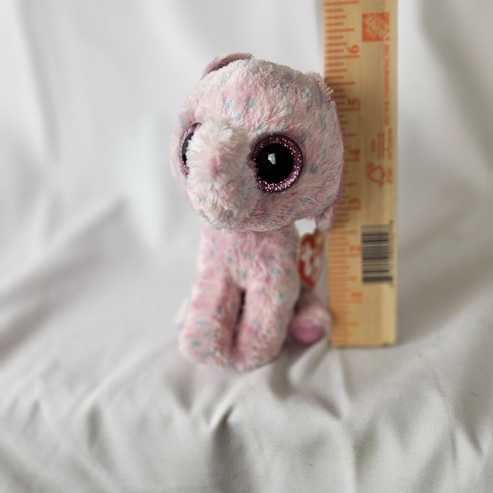 Ty Beanie Boos 6" Ellie the Pink‎ Speckled Elephant Plush Pink 2014 NWT - READ